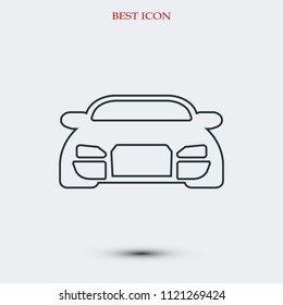 CAR vector icon, stock vector illustration flat design style
