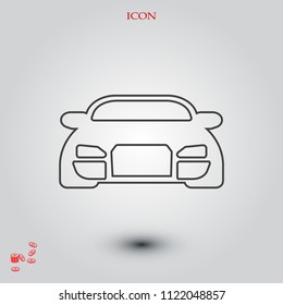 CAR vector icon, stock vector illustration flat design style