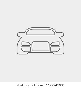 CAR vector icon, stock vector illustration flat design style