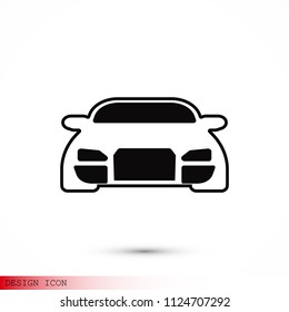 Car vector icon, stock vector illustration flat design style