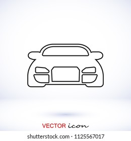 CAR vector icon, stock vector illustration flat design style