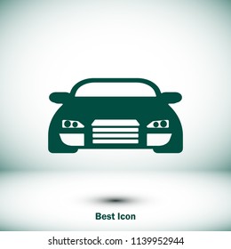 car vector icon, stock vector illustration flat design style
