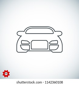 CAR vector icon, stock vector illustration flat design style