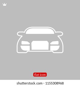 Car vector icon, stock vector illustration flat design style