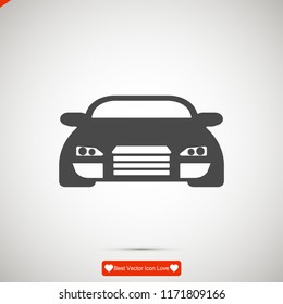 car vector icon, stock vector illustration flat design style