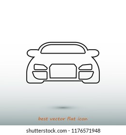 CAR vector icon, stock vector illustration flat design style