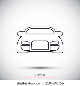 CAR vector icon, stock vector illustration flat design style