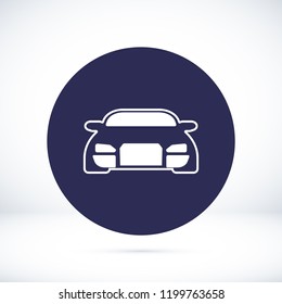 Car vector icon, stock vector illustration flat design style