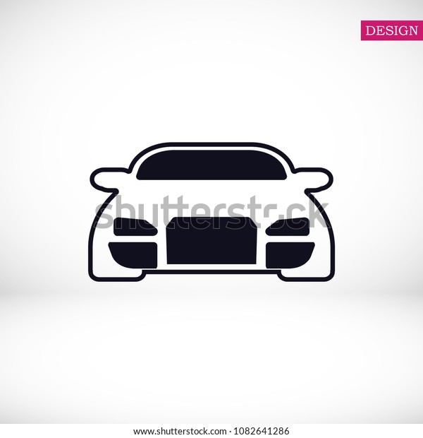 Car vector icon, stock vector illustration flat\
design style
