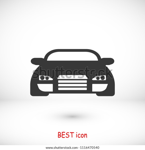 car vector icon, stock vector illustration flat\
design style