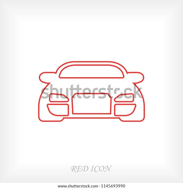 CAR vector icon, stock vector illustration flat\
design style
