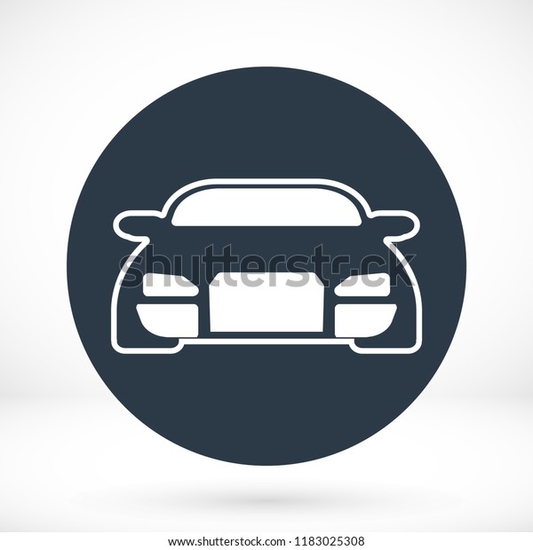 Car vector icon, stock vector illustration flat\
design style