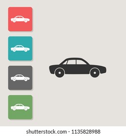 Car - vector icon. Symbol for web, infographics, print design and mobile UX/UI kit. Vector illustration, EPS10.