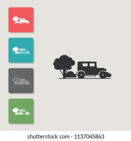 Car - vector icon. Symbol for web, infographics, print design and mobile UX/UI kit. Vector illustration, EPS10.