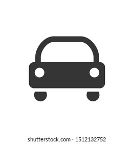 Car vector icon, transport sign. Simple car icon vector illustration isolated on white background