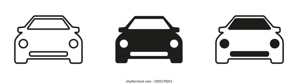 Car vector icon. Transport symbol. Signs isolated on white background.  EPS10