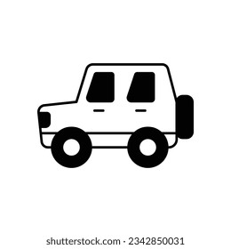 Icono de vector de coche que puede modificar o editar fácilmente


