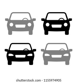 Car vector icons on white background
