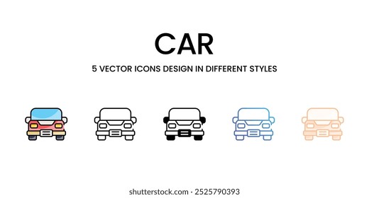 Car vector icons set stock illustration