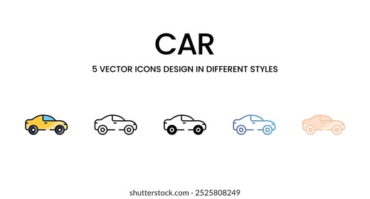 Car vector icons set stock illustration