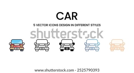 Car vector icons set stock illustration