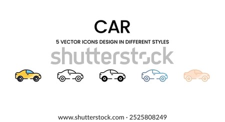 Car vector icons set stock illustration