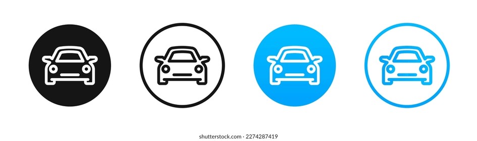 Car vector icons. Vehicle icons. 