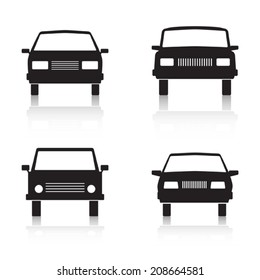 Car vector icons. Web design elements collection.