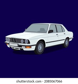 Auto, Vektorgrafik 1983 weiß
