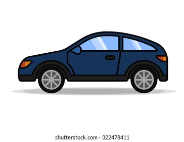 Clip Art Blue Car Vector Stock Vector (Royalty Free) 775462546