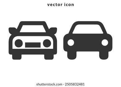 Car vector illustration art design logo icon. Automobile transport icon. Car Transport Icon. Car front line icon logo.