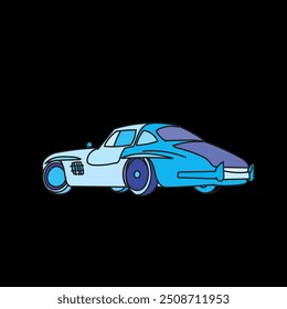 car vector illustration blue color