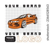 Car Vector Illustration For Conceptual Design. Suitable for posters, stickers, t-shirt prints, and banners.	
