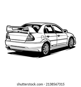 ilustración de vector de coche para diseño conceptual