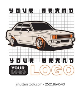Car Vector Illustration For Conceptual Design. Suitable for posters, stickers, t-shirt prints, and banners.	
