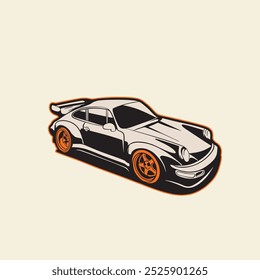 Car Vector Illustration For Conceptual Design. Suitable for posters, stickers, t-shirt prints, and banners.	
