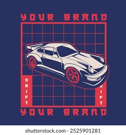 Car Vector Illustration For Conceptual Design. Suitable for posters, stickers, t-shirt prints, and banners.	
