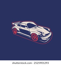 Car Vector Illustration For Conceptual Design. Suitable for posters, stickers, t-shirt prints, and banners.	
