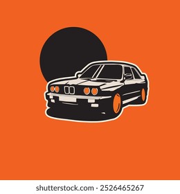 Car Vector Illustration For Conceptual Design. Suitable for posters, stickers, t-shirt prints, and banners.	
