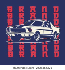 Car Vector Illustration For Conceptual Design. Suitable for posters, stickers, t-shirt prints, and banners.	