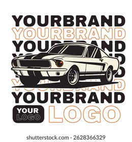 Car Vector Illustration For Conceptual Design. Suitable for posters, stickers, t-shirt prints, and banners.	