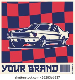 Car Vector Illustration For Conceptual Design. Suitable for posters, stickers, t-shirt prints, and banners.	