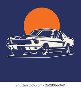 Car Vector Illustration For Conceptual Design. Suitable for posters, stickers, t-shirt prints, and banners.	