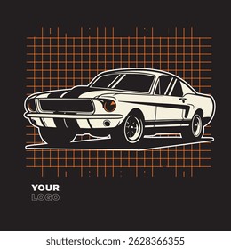 Car Vector Illustration For Conceptual Design. Suitable for posters, stickers, t-shirt prints, and banners.	