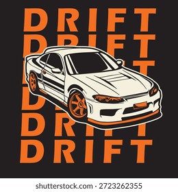 Ilustración vectorial Del Coche Para El Diseño Conceptual. Adecuado para carteles, pegatinas, estampados de camisetas y Anuncios.	
