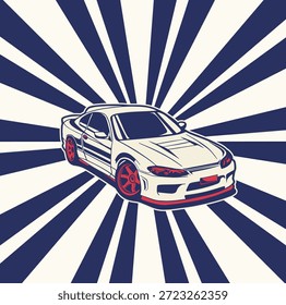 KFZ-Vektorgrafik für konzeptionelle Gestaltung. Geeignet für Poster, Aufkleber, T-Shirt-Prints und Banner.	
