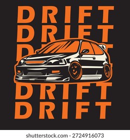 Ilustración vectorial Del Coche Para El Diseño Conceptual. Adecuado para carteles, pegatinas, estampados de camisetas y Anuncios.	
