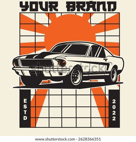 Car Vector Illustration For Conceptual Design. Suitable for posters, stickers, t-shirt prints, and banners.	
