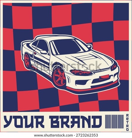 Car Vector Illustration For Conceptual Design. Suitable for posters, stickers, t-shirt prints, and banners.	
