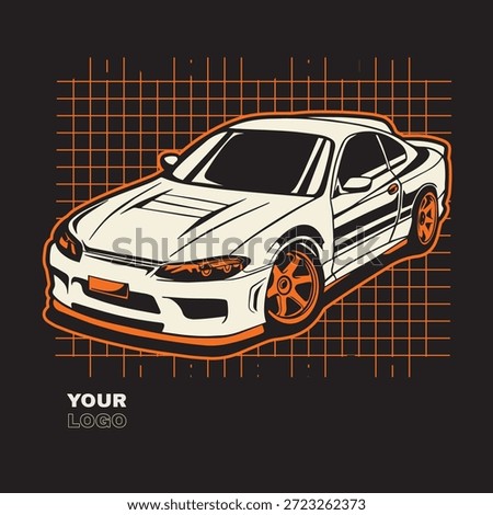 Car Vector Illustration For Conceptual Design. Suitable for posters, stickers, t-shirt prints, and banners.	
